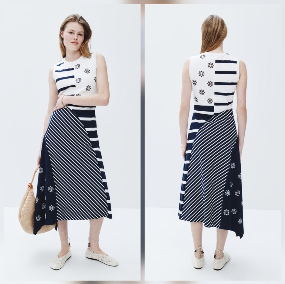 Tanya Taylor Cassidy Dress Casual Crew Neck Sleeveless Size S